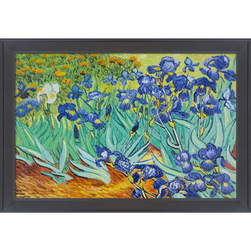 La Pastiche Irises with Gallery Black, 28" x 40"