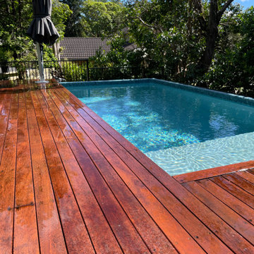 Roseville Plungie pool, decking and landscaping