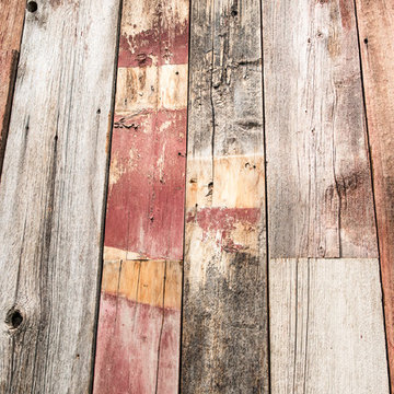 Grey and Red Barn Board Siding