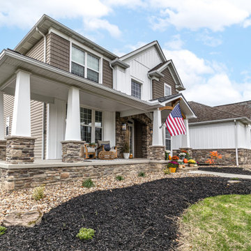 Inviting Exterior Renovation with Front and Side Porch Additions