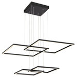 Access Lighting - Access Lighting Squared LED Pendant 63968LEDD-BL/ACR, Black - This LED Pendant from Access Lighting has a finish of Black and fits in well with any Contemporary style decor.