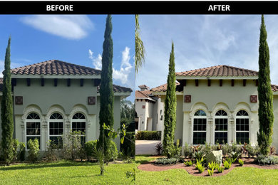 Inspiration for a mediterranean exterior home remodel in Orlando