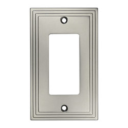 Cosmas - Cosmas 25000-SN Satin Nickel Single GFCI / Decora Wall Plate - Switch Plates And Outlet Covers