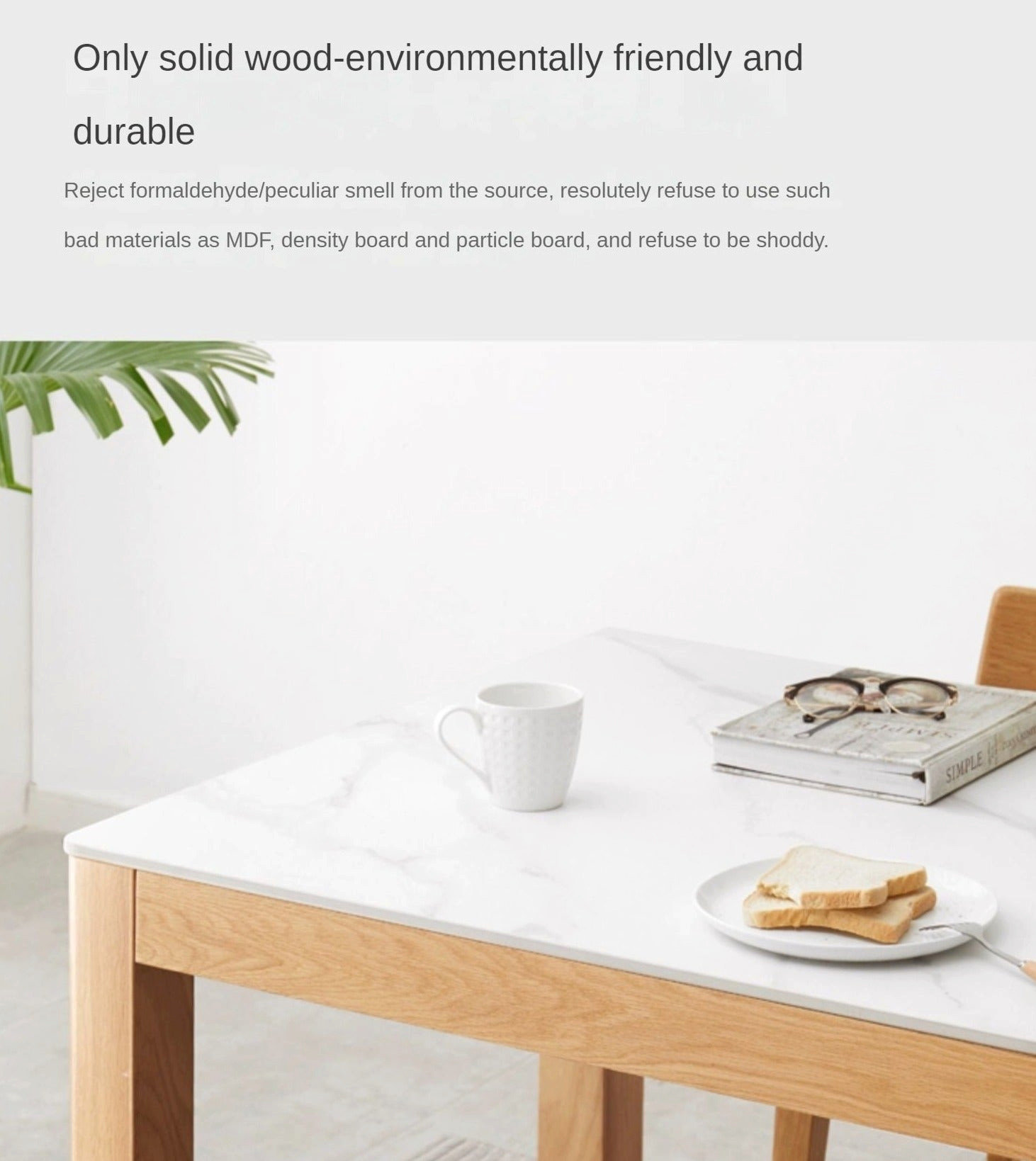 Oak Solid Wood Rock Slab Dining Table - Transitional - Dining Tables ...