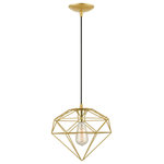 Livex Lighting - Knox 1 Light Pendant, Soft Gold with Polished Brass Accents - This 1 light Pendant from the Knox collection by Livex Lighting will enhance your home with a perfect mix of form and function. The features include a Soft Gold with Polished Brass Accents finish applied by experts.