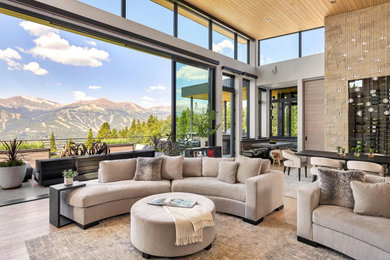 Minimalist living room photo in Denver