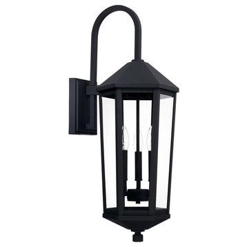 Capital-Lighting Ellsworth 3-Light Outdoor Wall Lantern 926931BK, Black