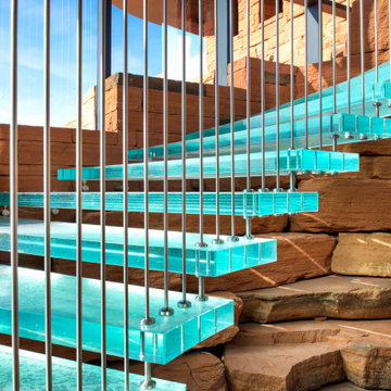 Impressive glass stair treads - ARIZONA, USA