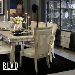 "Michael Amini" Pearl Caviar 7 PC Dining Set, Beverly Blvd Collection - Furniture