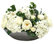 White Hydrangeas with Roses in Cosmic Bowl