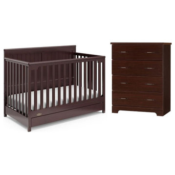 Home Square 2-Piece Set with Crib & 4 Drawer Chest