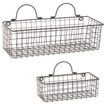 DII Wire Wall Basket, Set of 2 Bronze