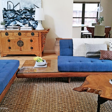 North Dallas Eclectic Mid Century Modern Living Room