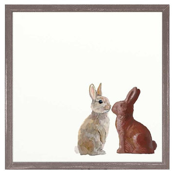 "Chocolate Stare Off" Mini Framed Canvas by Cathy Walters