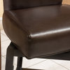 GDF Studio Madoc Brown Leather Swivel Barstool