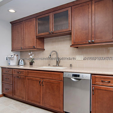 Kitchen Renovation in Point Loma with Glass Front Doors