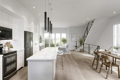 Private house in Scandinavian style 3d interior rendering