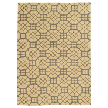 Bowery Hill Mid-Century 8' x 10' Hand Tufted Rug in Gray and Butter