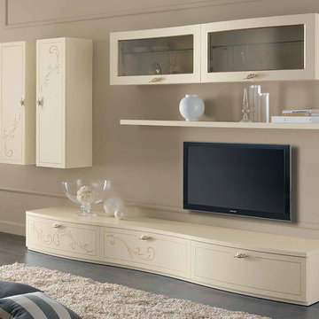Contemporary Wall Unit Prestige Liberty 101 Ivory by Spar - $8,575.00