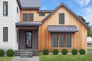 Transitional home design photo in Boston