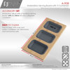 Workstation Serving Board With 3 Containers A-908