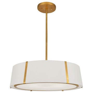 Crystorama Fulton 6-Light Ceiling Light in Antique Gold