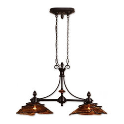 Uttermost Vitalia 2-light Metal, Glass and Resin Kitchen Island Lighting Fixture - Kitchen Island Lighting
