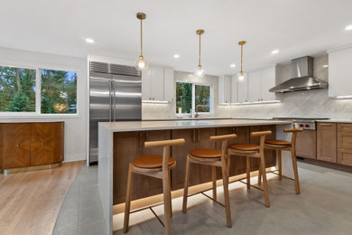 Inspiration for a contemporary kitchen remodel