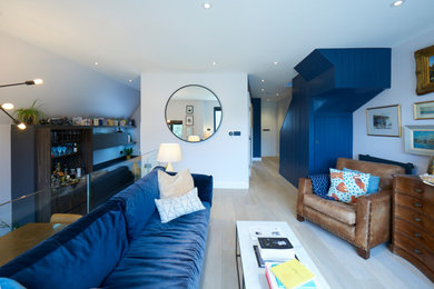 This is an example of a small contemporary living room in London.