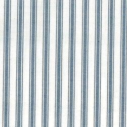 ROTH & TOMPKINS TEXTILES - Taffeta Ticking Fabric, Ticking Blue, 54''x36'' - Drapery Fabric
