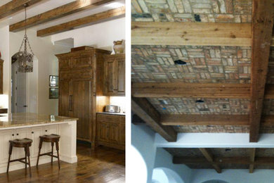 Our Antique Brick Tiles utilized in Beautiful Kitchens!