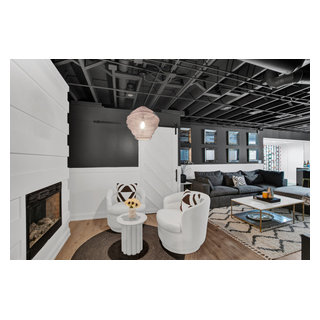 Naperville Modern Rustic Basement - Modern - Basement - Chicago - by ...