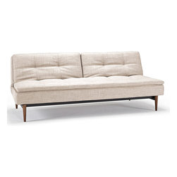 "Innovation" Dublexo Deluxe Mixed Dance Natural Sofa Bed / Dark Wood Legs - Sofas