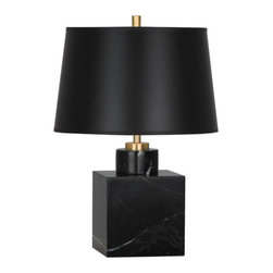 Robert Abbey Jonathan Adler Canaan Black Opaque Parchment Shade - Table Lamps