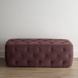 'Dixon' Rectangular Ottoman, Purple Heather - Footstools And Ottomans