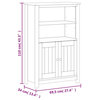 vidaXL Bathroom Cabinet Floor Cabinet With Shelves BERG White Solid Wood Pine