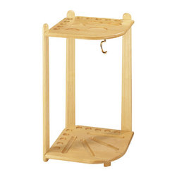 HJ Scott 10-Cue Deluxe Corner Floor Rack - Game Table Accessories