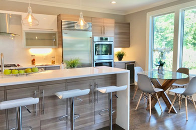 Photo of a contemporary kitchen in Boston.