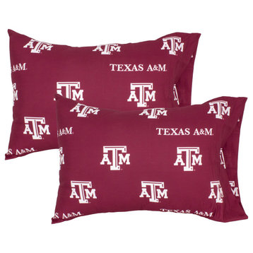 Texas A&M Aggies Pillowcase Pair, Solid, Includes 2 Standard Pillowcases, Standard