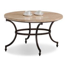 Travertine Top Coffee Tables Houzz Leick Home Oval Travertine Stone Top Coffee Table With Rubbed Bronze Metal Base