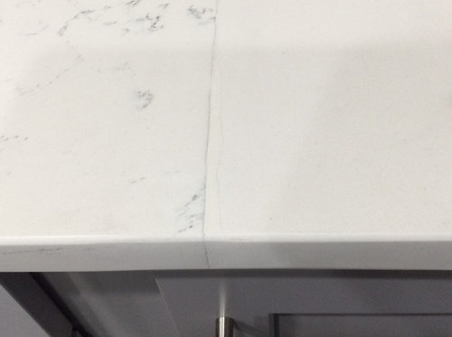 Is this an acceptable seam on quartz countertop?