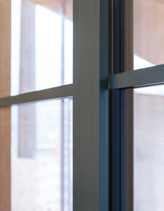 Between glass dividers (aka colonial bars) in triple glazed windows ...