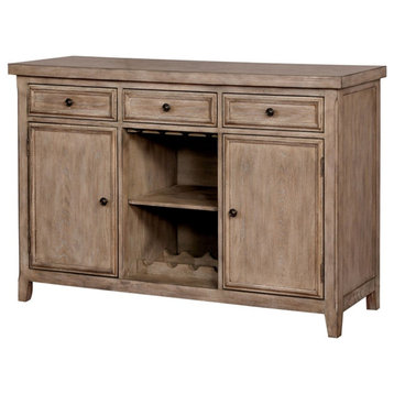 Furniture of America Aggate Rustic Solid Wood Server in Rustic Natural Tone