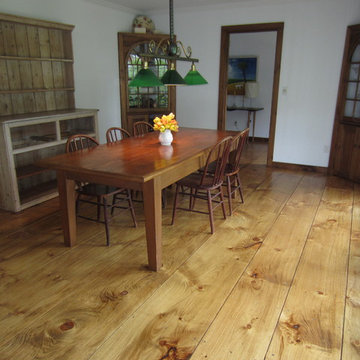 East Hampton Wide Plank Eastern White Pine installation and refinishing