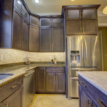 Balanced Kitchen Remodel with Dark Wood Cabinets