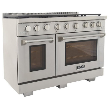 Kucht Professional 48" Stainless Steel Natural Gas Range in Silver Finish