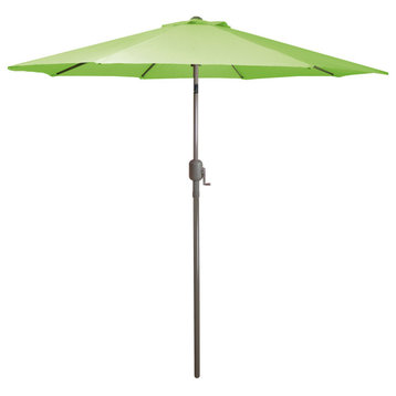 9ft Outdoor Patio Market Umbrella With Hand Crank and Tilt Lime Green
