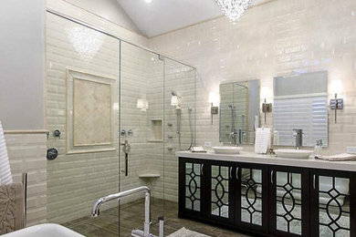 Example of a cottage chic bathroom design in Salt Lake City
