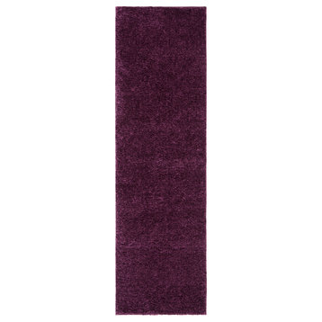 Safavieh August Shag Collection AUG900 Rug, Purple, 2'3"x8'