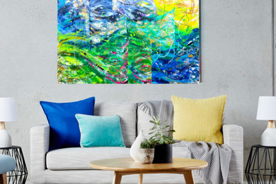 Large trendy home design photo in Other